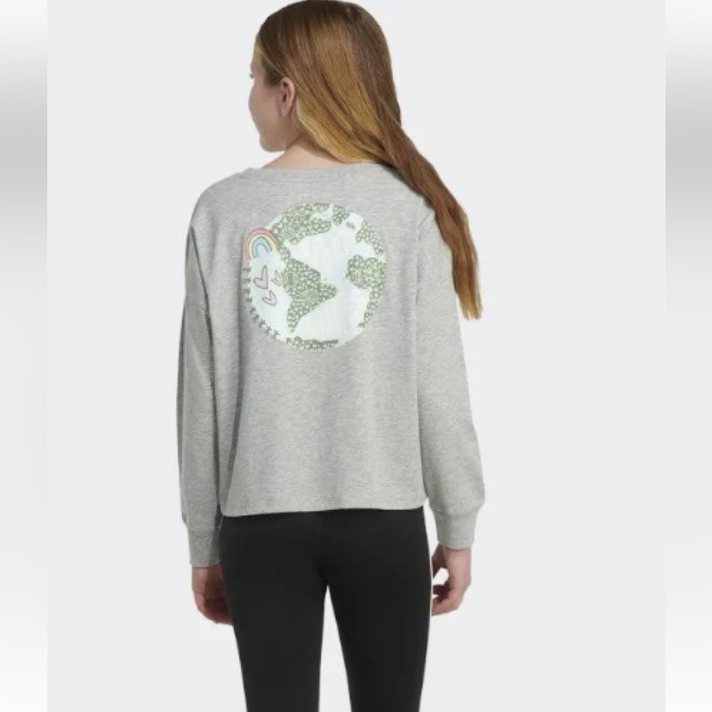 adidas® Long Sleeve Heather Rainbow Pocket Tee sports unite 122